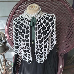 HANDCROCHETED SPIDERWEB CAPELET -inspired by Victorian Mourning Wear ...