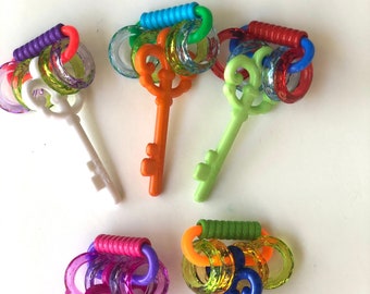 Set of 5 Keys and Rings parrot foot toys