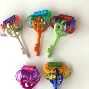 Set of 5 Keys and Rings parrot foot toys