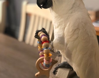 Beakaroo Large Parrot Foot Toy perfect for Macaws and Cockatoos