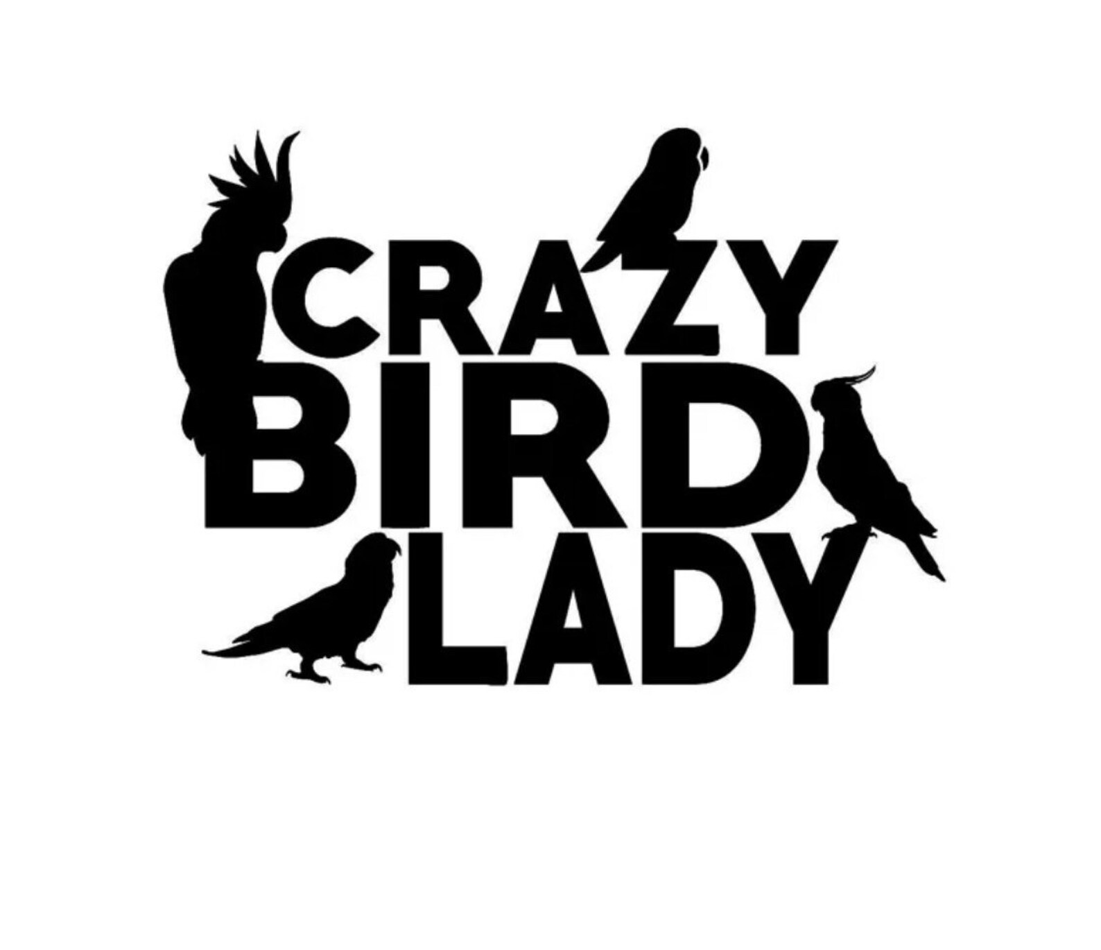 Crazy Bird Lady Car Decal Vinyl Sticker perfect for parrot Etsy