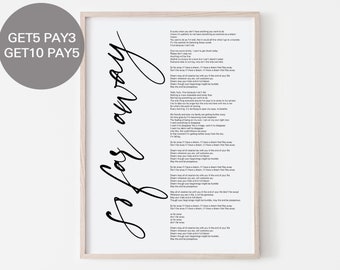 So Far Away Lyrics Etsy So Far Away Lyrics Etsy