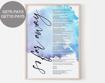 So Far Away Lyrics Etsy So Far Away Lyrics Etsy