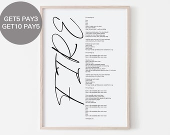 Bts Lyrics Korea Photo Digital Download By Ianmomprints On Etsy
