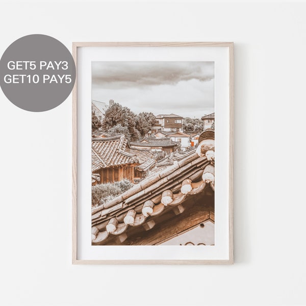 Hanok Village Seoul, Korea Travel Landscape, (Digital Download), Photography Large Wall Art, Room Decor, Wall Hanging - 010