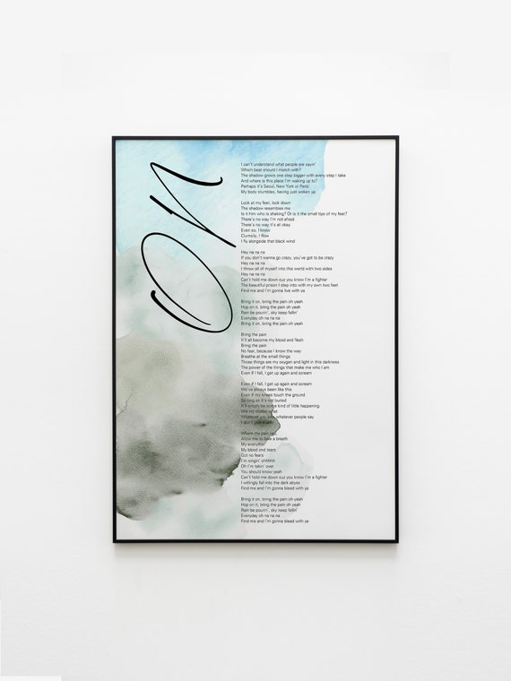 BTS What Am I to You Lyrics Prints Poster digital Download 