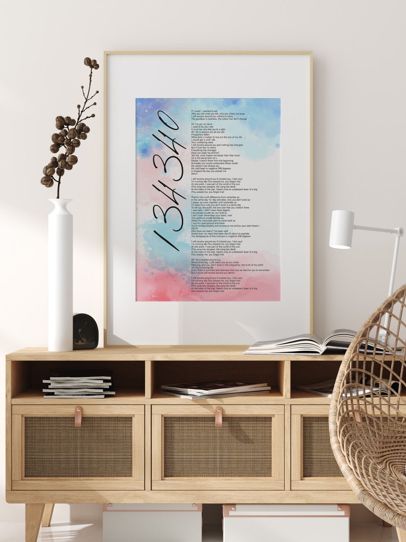 BTS 134340 Lyrics Prints Poster digital Download Korean Etsy UK