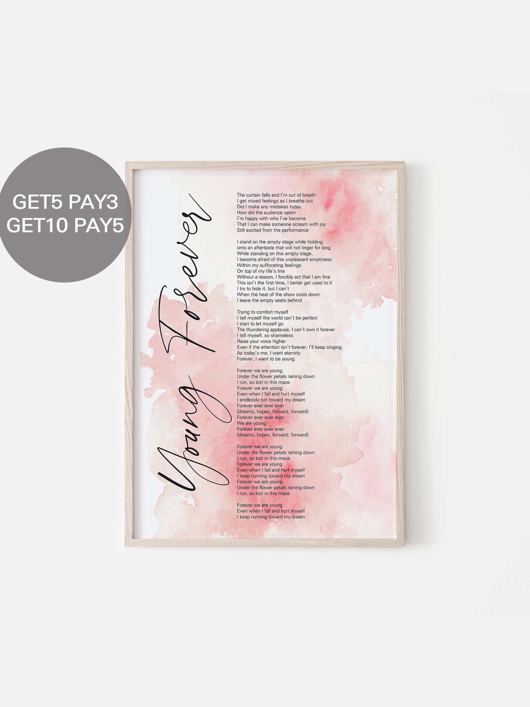 Bts Epilogue Young Forever Lyrics Prints Poster Digital Etsy Uk