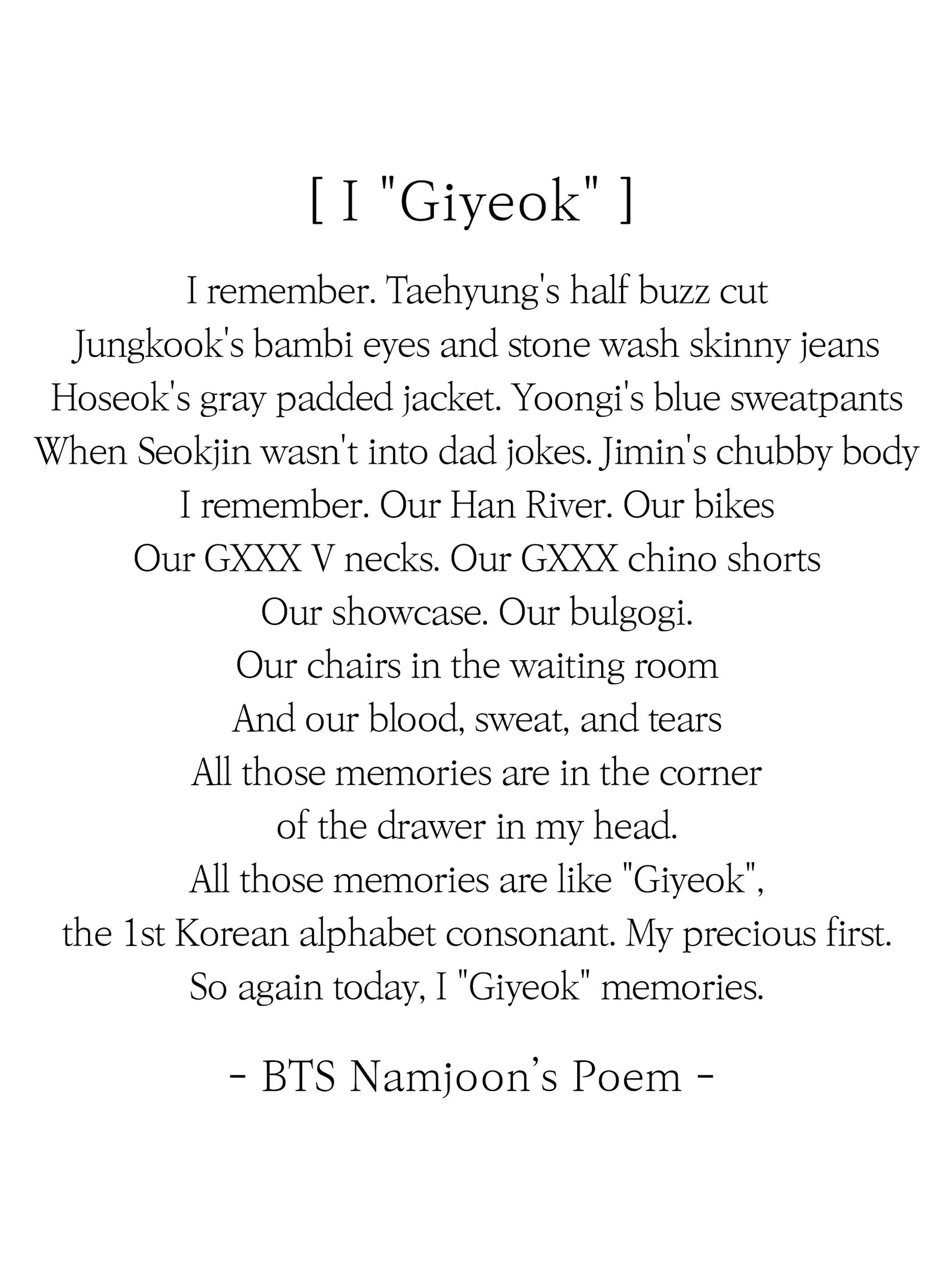 BTS RM Namjoon Poem Prints Poster digital Download Korean Etsy UK