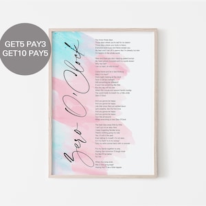 Bts Life Goes On Lyrics Prints Poster Digital Download Etsy