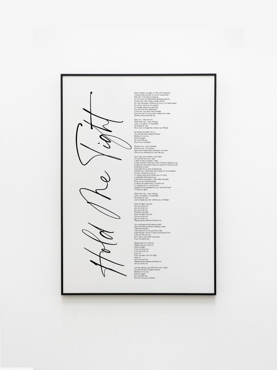 BTS Hold Me Tight Lyrics, Prints Poster Digital Download Korean.