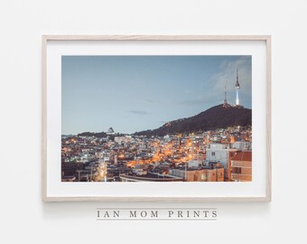 Namsan Tower Seoul, Korea Travel Landscape, (Digital Download), Photography Large Wall Art, Room Decor, Wall Hanging
