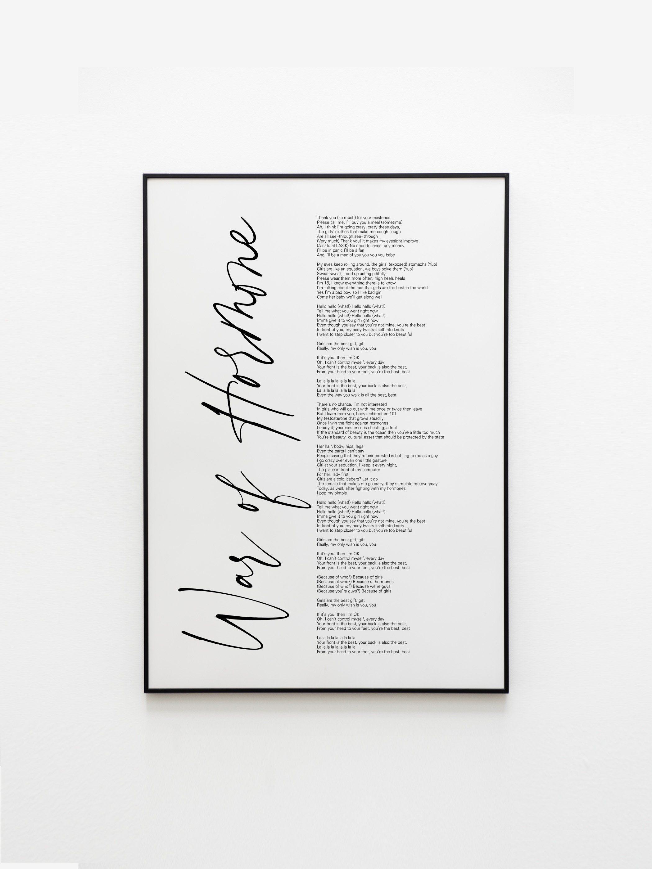 BTS War of Hormone Lyrics Prints Poster Digital Download Etsy BTS War of Hormone Lyrics Prints Poster Digital Download Etsy