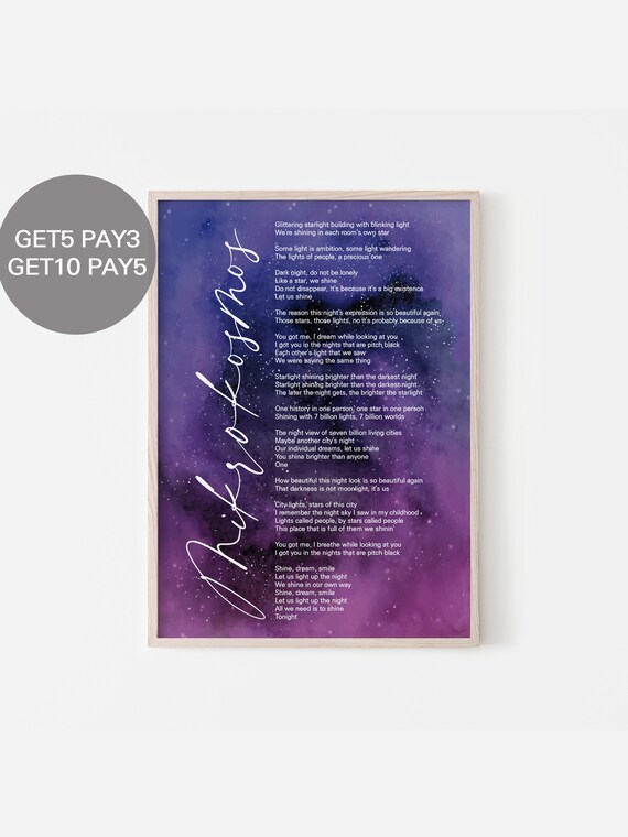 Buy BTS Mikrokosmos Lyrics, Prints Poster Digital Download Korean.