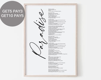 Bts Paradise Lyrics Posters for Sale