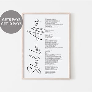 Tekst piosenki BTS Skool Luv Affair, plakat z nadrukiem (pobieranie cyfrowe) koreańskie cytaty, duża sztuka ścienna, wystrój pokoju, zawieszka ścienna - 528