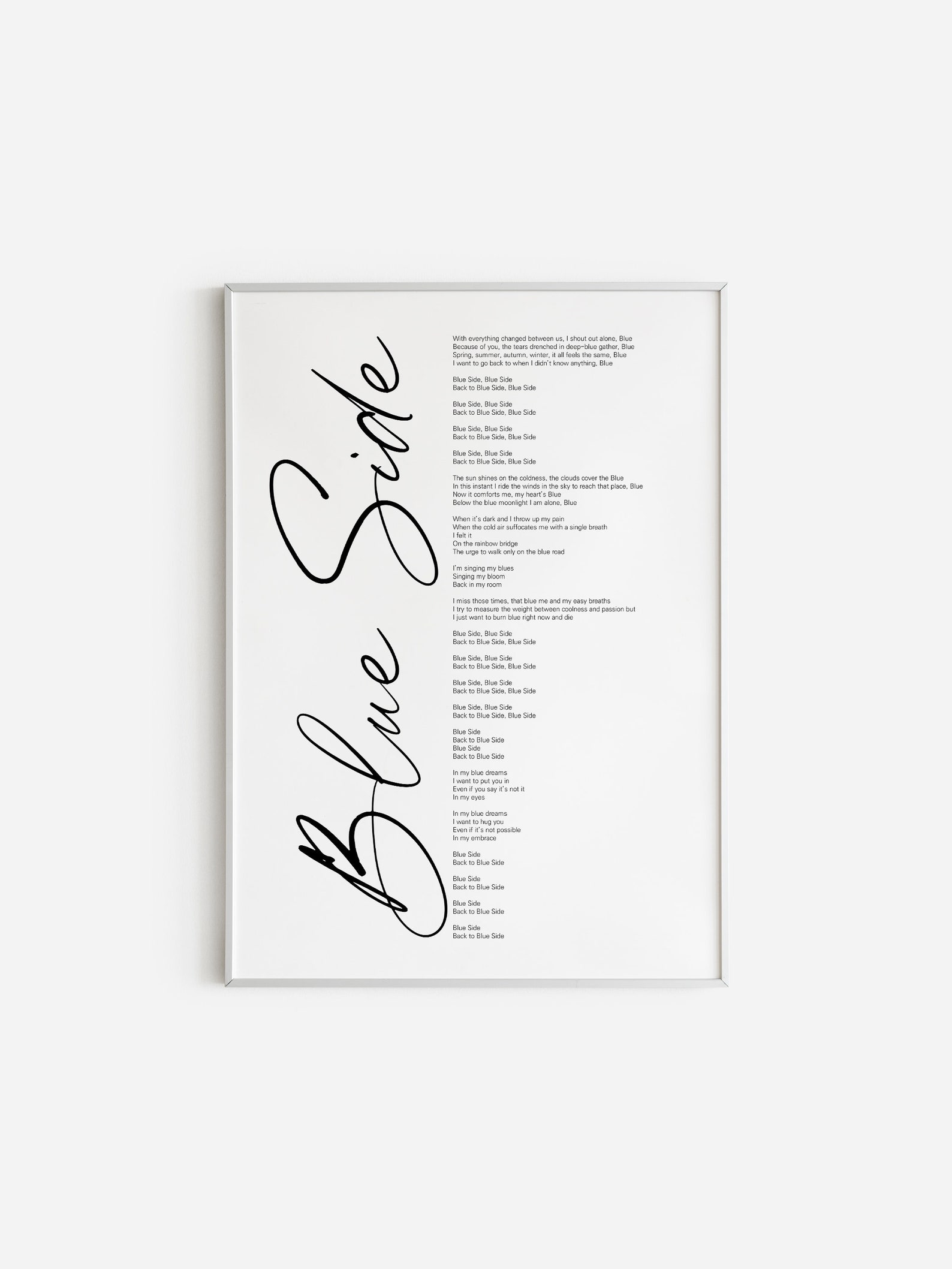 Bts J Hope Blue Side Lyrics Prints Poster Descarga Digital Etsy