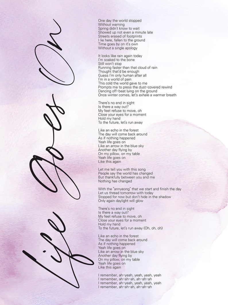 life goes on lyrics