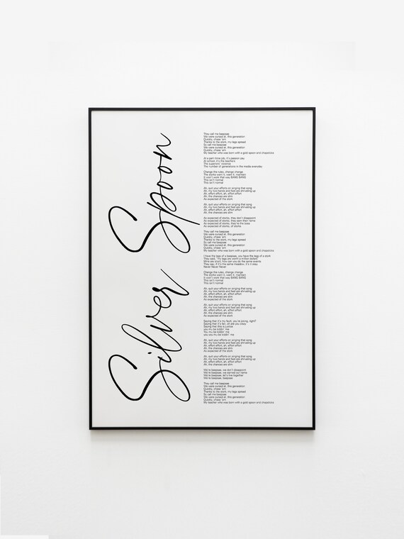 Bts Silver Spoon Lyrics, Prints Poster Digital Download Citas.
