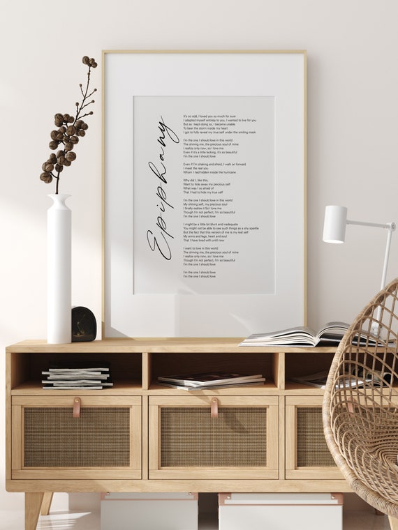 Epiphany BTS Poster Lyrics Song Lyrics Print Printable 