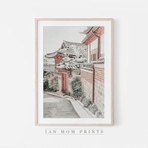 Hanok Town Seoul, Korea Travel Landscape, (Digital Download), Photography Large Wall Art, Room Decor, Wall Hanging