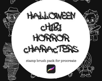 Stempels voor Halloween-chibi-horror voortplanten