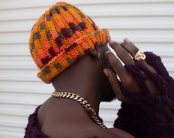 Ribbed Crochet Beanie