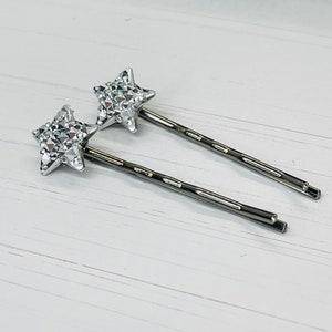 Crystal Star Bobby Pins: Celestial Bridal Hair Jewelry Set