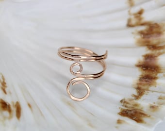 Rose Gold Filled Wire Ring~ Minimalist Rose Gold Ring~ Rose Gold Stacking Ring~Made To Order