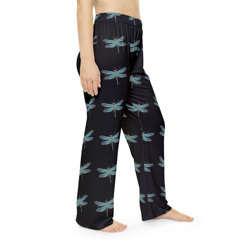 Dragonfly Pajama Pants | Watercolor Print Lounge Sleepwear image 7