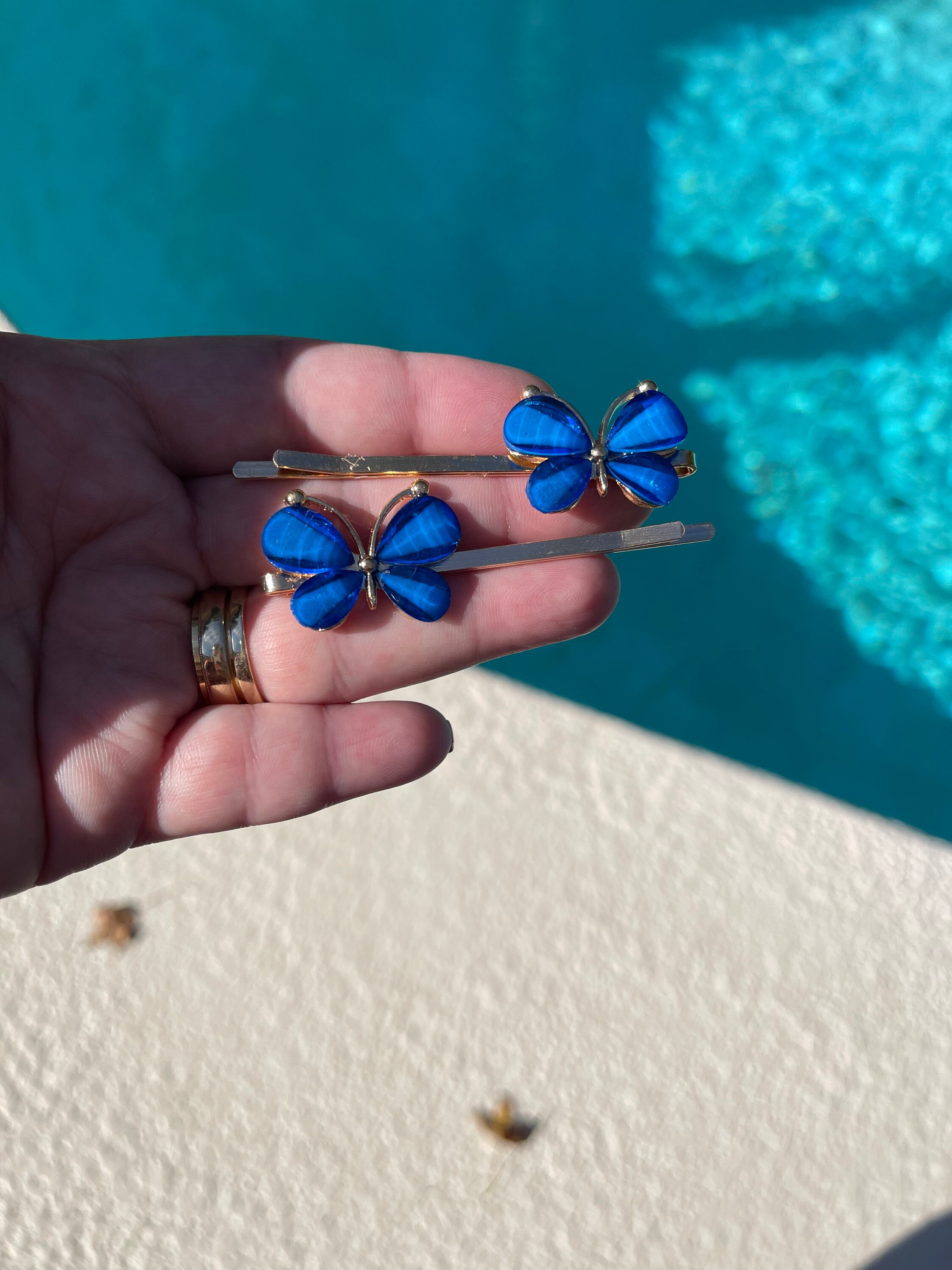 Bartosi Schmetterling Haarspangen Set – 6 Stück, Blau, Für Hochzeit, Party & Täglichen Style