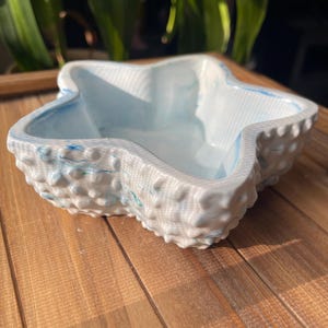 Handmade Starfish Trinket Dish – Coastal Jewelry Holder, Ocean-Inspired Decor, Textured Beach Bowl