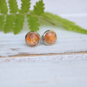 Lebendige Orange Sonnenstein Ohrstecker // Natürliche Sonnenstein Ohrringe // Graduation Geschenke // Sonnenstein Schmuck // Geschenke für Sie // AccentsBySonia