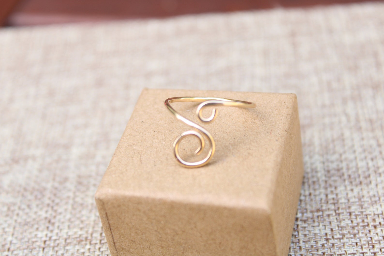 14k Gold Filled Adjustable Ring Adjustable Gold Ring Etsy