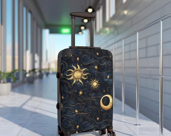 Celestial Sun Moon Stars Koffer | Gepäck mit Sternenhimmel