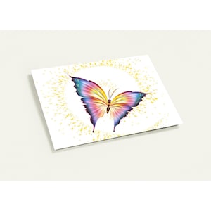 16x18 cm Schmetterling Schmetterlinge Grußkarte - 100 x 100 cm Innen leer | Skurriles Boho Briefpapier | Stardust Cove Exklusiv