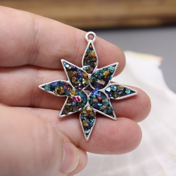 Royal Blue Pave Six Pointed Crystal Star Necklace Royal Blue Pave Six Pointed Crystal Star Necklace