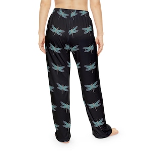 Dragonfly Pajama Pants | Watercolor Print Lounge Sleepwear image 5