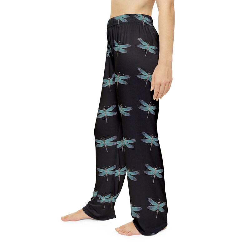 Dragonfly Pajama Pants | Watercolor Print Lounge Sleepwear image 6