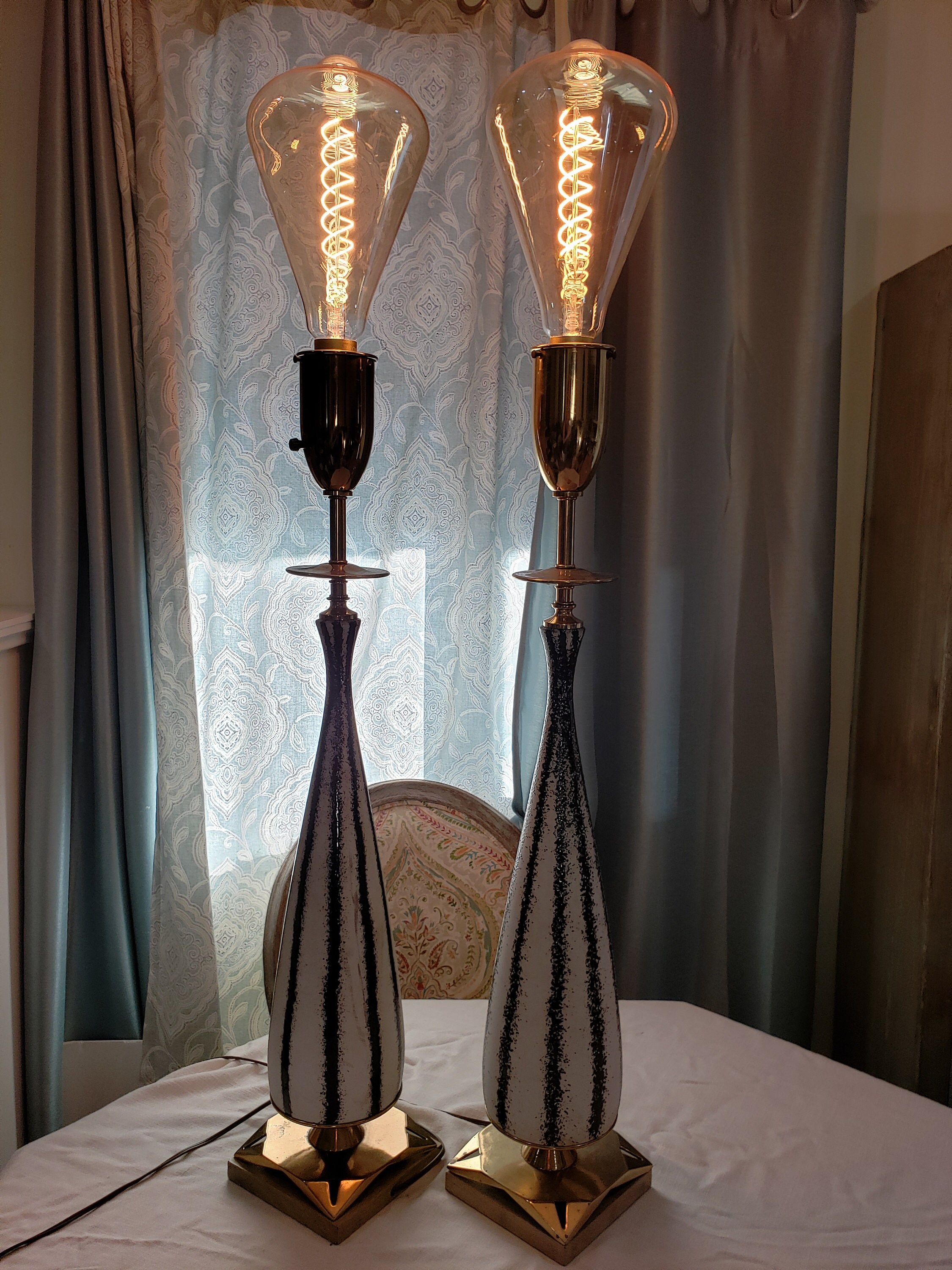 Vintage MidCentury art deco lamps Etsy