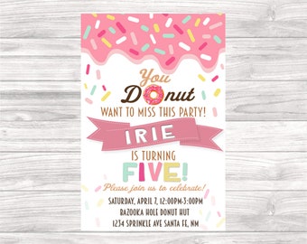 Donut Party Invitation