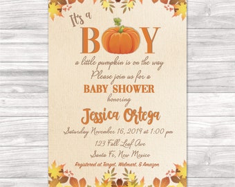 Pumpkin Baby Shower Invitation