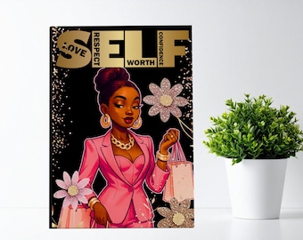 Self-Care Lavender Vanilla  Gift Set for Black Women: Spa Box with Journal