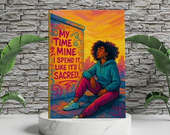 Black Woman Journal with Prompts – Handmade Hardcover Notebook, Guided Self-Care Journal with Monthly Prompts, Mental Wellness Gift for Her