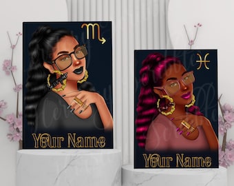 Personalized Zodiac Journal: Astrology Notebook Gift for Black Women