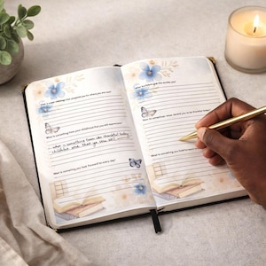 Guided Gratitude Journal for Black Women, Daily Reflection Prompts, Mindfulness and Positivity Gift, Personal Growth Notebook image 11