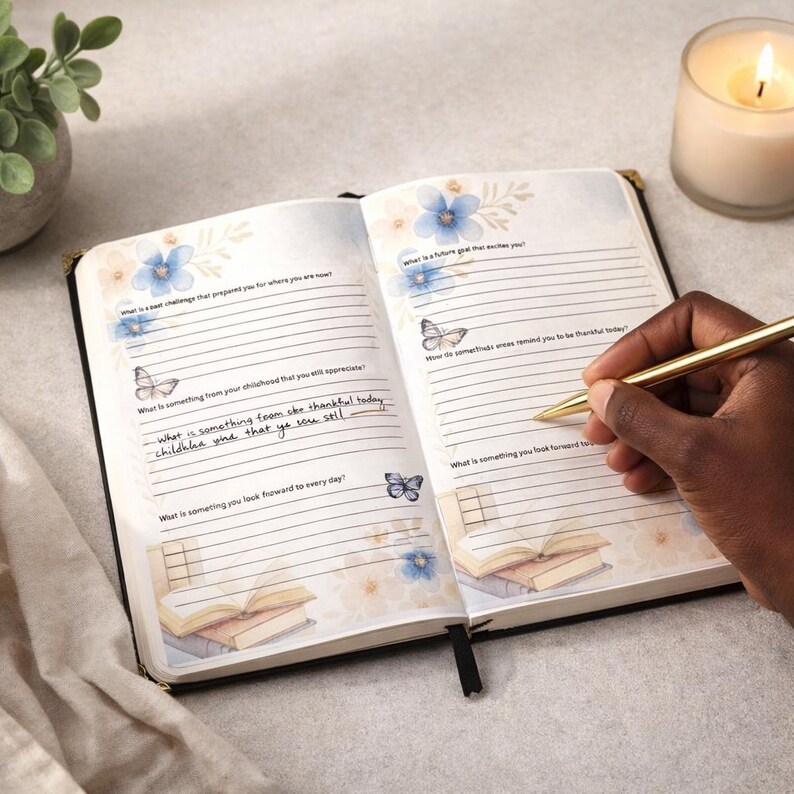 Guided Gratitude Journal for Black Women, Daily Reflection Prompts, Mindfulness and Positivity Gift, Personal Growth Notebook image 11