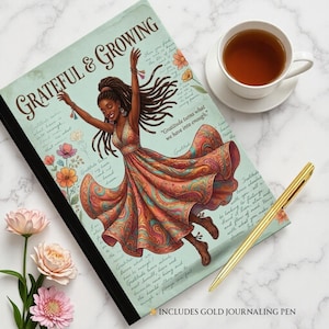 Guided Gratitude Journal for Black Women, Daily Reflection Prompts, Mindfulness and Positivity Gift, Personal Growth Notebook image 3