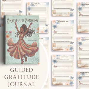 Guided Gratitude Journal for Black Women, Daily Reflection Prompts, Mindfulness and Positivity Gift, Personal Growth Notebook image 6