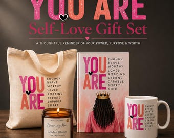 Self Discovery Journal and Mug Set for Black Women - Relaxation Gift Set
